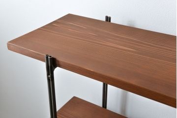 ラフジュオリジナル　アイアンの薄型飾り棚【小】(2)(陳列棚、アイアンラック)