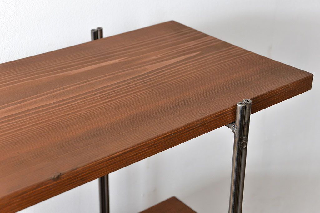 ラフジュオリジナル　アイアンの薄型飾り棚【小】(2)(陳列棚、アイアンラック)