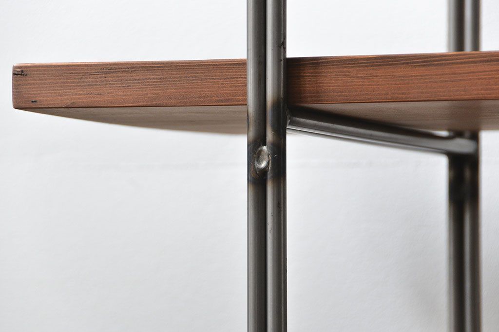 ラフジュオリジナル　アイアンの薄型飾り棚【小】(2)(陳列棚、アイアンラック)