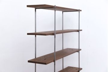 ラフジュオリジナル アイアンの薄型飾り棚【小】(3)(陳列棚、アイアンラック)