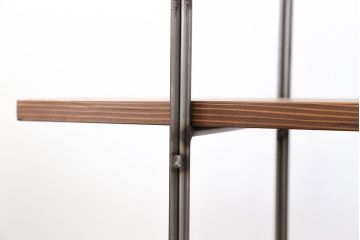 ラフジュオリジナル アイアンの薄型飾り棚【小】(3)(陳列棚、アイアンラック)