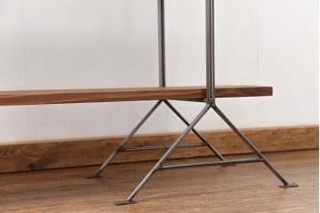 ラフジュオリジナル アイアンの薄型飾り棚【小】(3)(陳列棚、アイアンラック)