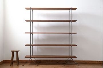 ラフジュオリジナル アイアンの薄型飾り棚【中】(2)(陳列棚、アイアンラック)