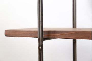 ラフジュオリジナル アイアンの薄型飾り棚【中】(2)(陳列棚、アイアンラック)