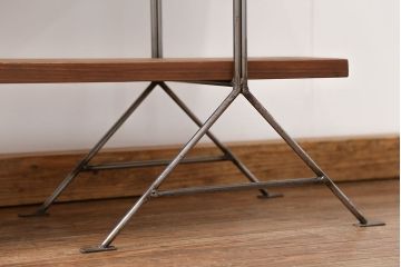 ラフジュオリジナル アイアンの薄型飾り棚【中】(2)(陳列棚、アイアンラック)