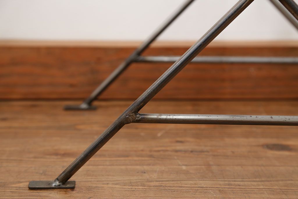 ラフジュオリジナル アイアンの薄型飾り棚【中】(2)(陳列棚、アイアンラック)