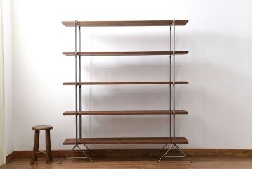 ラフジュオリジナル アイアンの薄型飾り棚【中】(3)(陳列棚、アイアンラック)