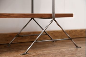 ラフジュオリジナル アイアンの薄型飾り棚【中】(3)(陳列棚、アイアンラック)