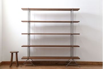 ラフジュオリジナル アイアンの薄型飾り棚【大】(1)(陳列棚、アイアンラック)