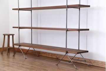 ラフジュオリジナル アイアンの薄型飾り棚【大】(1)(陳列棚、アイアンラック)