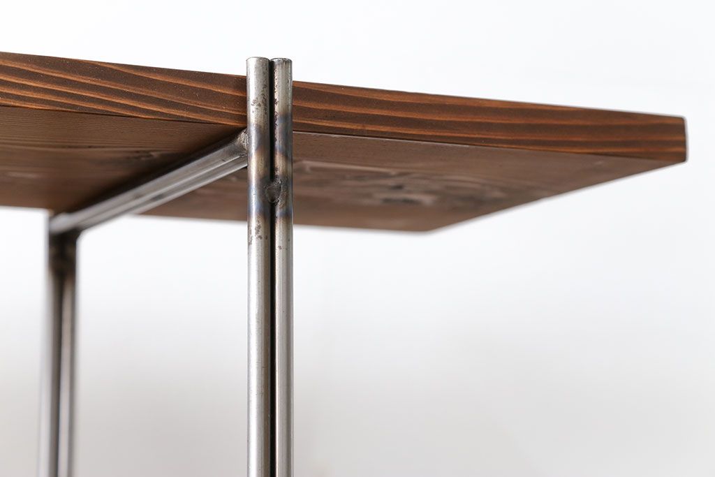 ラフジュオリジナル アイアンの薄型飾り棚【大】(1)(陳列棚、アイアンラック)