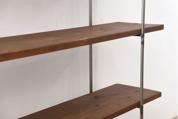 ラフジュオリジナル アイアンの薄型飾り棚【大】(1)(陳列棚、アイアンラック)