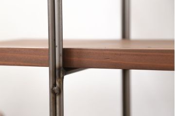 ラフジュオリジナル アイアンの薄型飾り棚【大】(3)(陳列棚、アイアンラック)