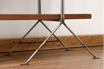 ラフジュオリジナル アイアンの薄型飾り棚【大】(3)(陳列棚、アイアンラック)