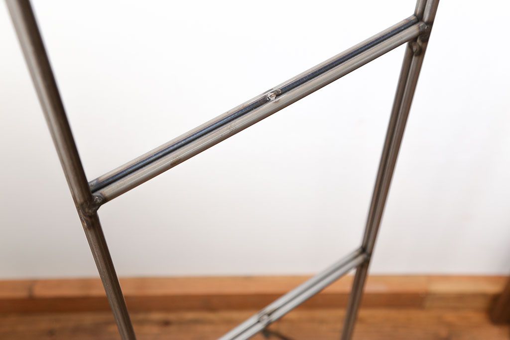 ラフジュオリジナル アイアンの薄型飾り棚【大】(3)(陳列棚、アイアンラック)