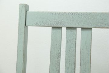 アンティーク家具　アンティークリネン座面のかわいいペイントチェア(イス、椅子)