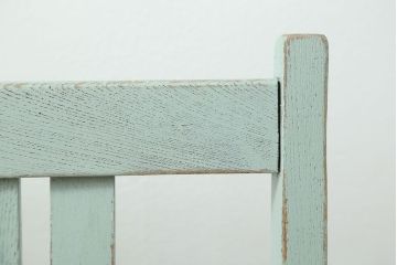 アンティーク家具　アンティークリネン座面のかわいいペイントチェア(イス、椅子)