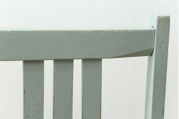 アンティーク家具　アンティークリネン座面のかわいいペイントチェア(イス、椅子)