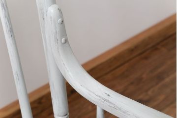 ヴィンテージ家具　アンティークペイント　飛騨産業キツツキマーク ビンテージロッキングチェア(椅子、イス)