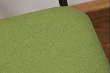 レトロ家具　昭和レトロ ファブリック座面の鉄脚チェア2脚セット(2)(イス、椅子)