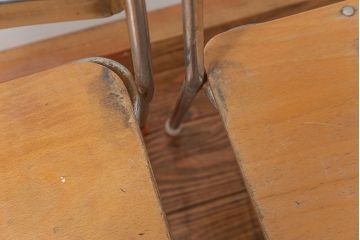 レトロ家具　昭和レトロ 古い幼稚園の小さな椅子2脚セット(イス、チェア)