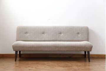 レトロ家具　1960年代　座面張り替え済み レトロなベンチソファ(椅子、イス)