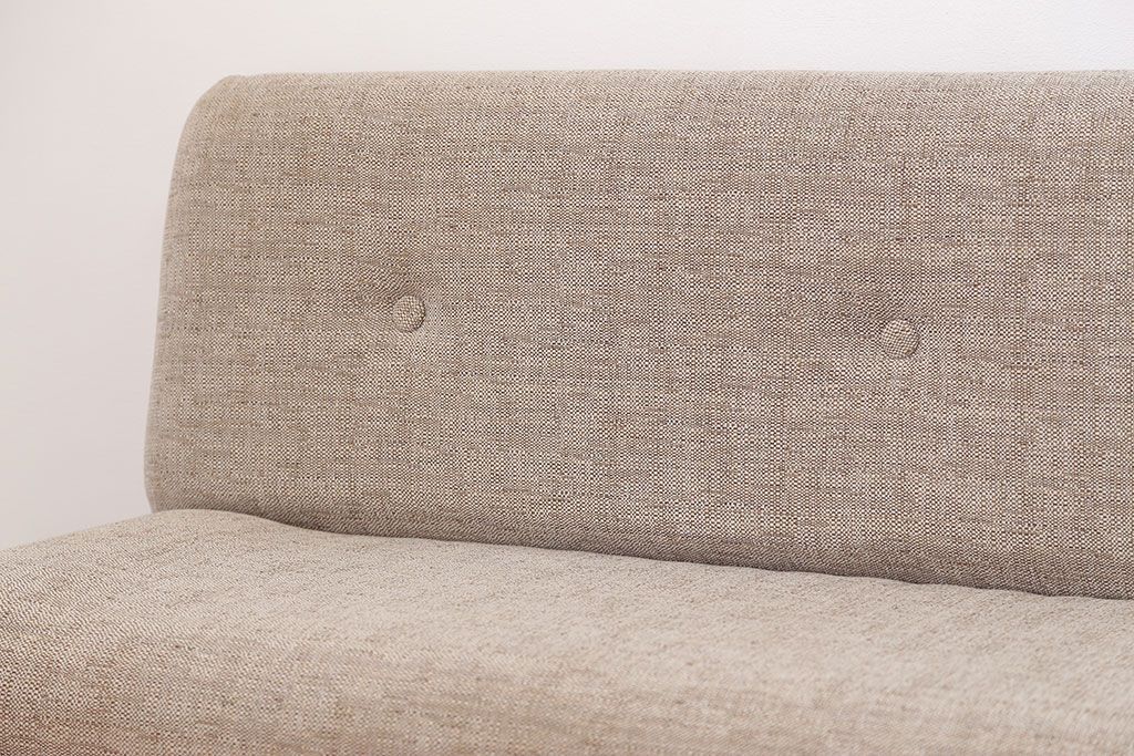 レトロ家具　1960年代　座面張り替え済み レトロなベンチソファ(椅子、イス)