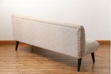 レトロ家具　1960年代　座面張り替え済み レトロなベンチソファ(椅子、イス)