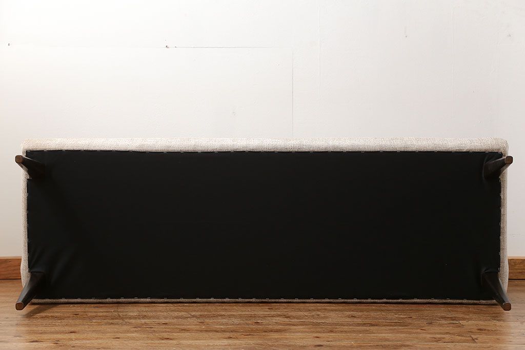 レトロ家具　1960年代　座面張り替え済み レトロなベンチソファ(椅子、イス)