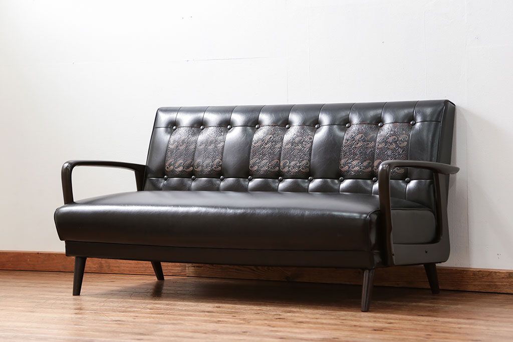 1960年代 美品 ミッドセンチュリー レトロな3Pソファ