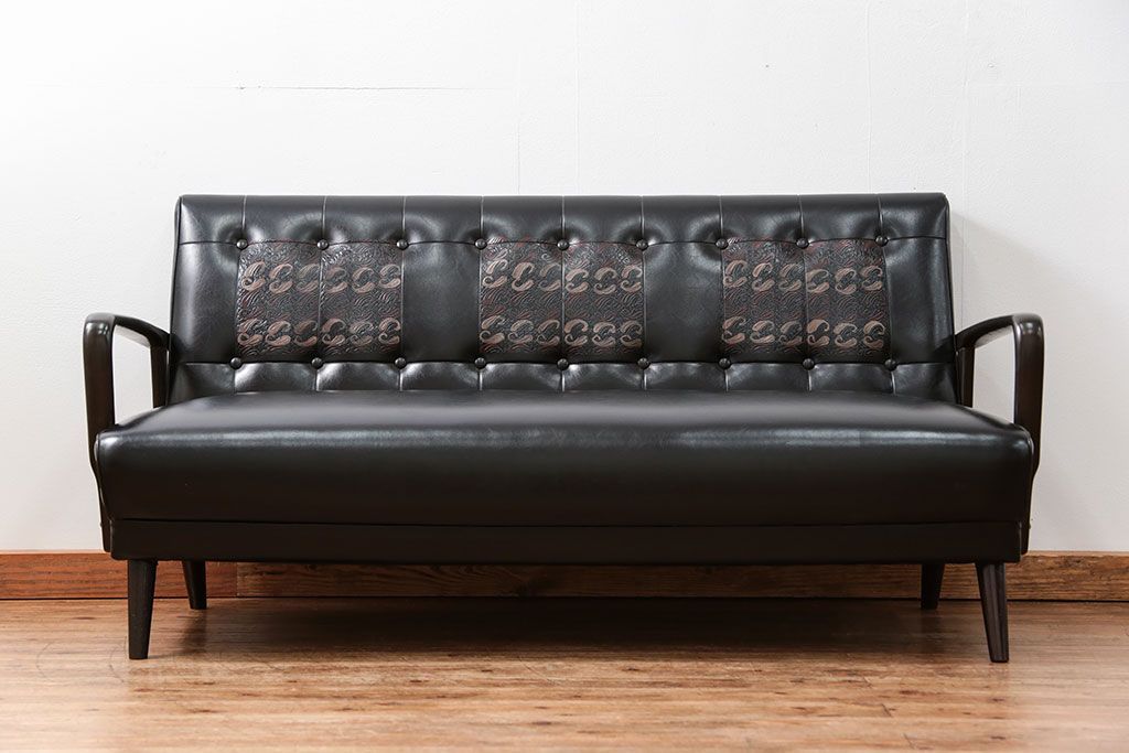 1960年代 美品 ミッドセンチュリー レトロな3Pソファ