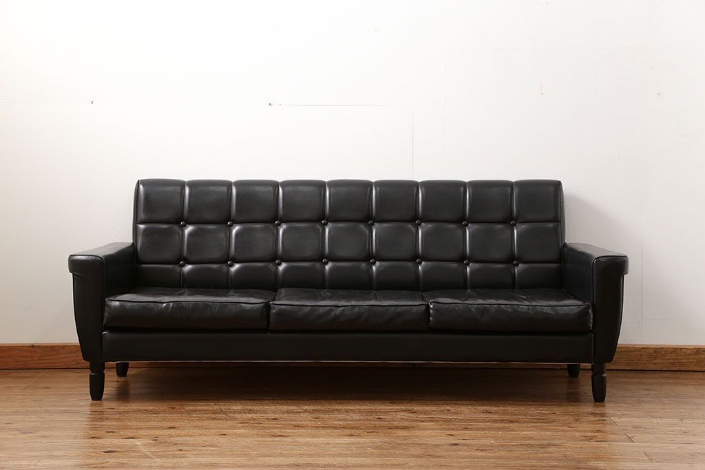 レトロ家具　1960〜70年代  レトロな3Pソファ