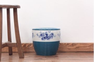アンティーク雑貨　昭和初期!オールドノリタケ ブルーローズ 火鉢