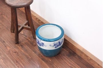 アンティーク雑貨　昭和初期!オールドノリタケ ブルーローズ 火鉢