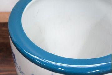 アンティーク雑貨　昭和初期!オールドノリタケ ブルーローズ 火鉢