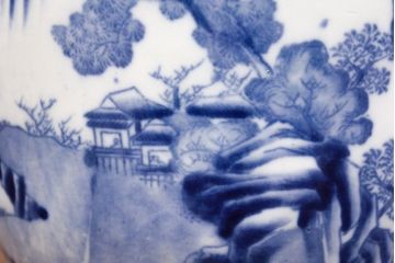 アンティーク雑貨　古民具・骨董 大正〜昭和初期!山水図・瀬戸火鉢 2点セット
