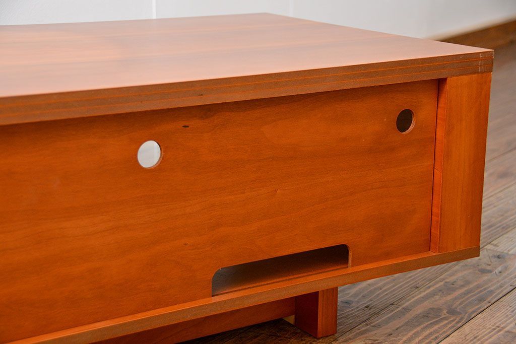 中古　インテリアショップ　リアルスタイル製(Real Style)チェリー材テレビボード(TVボード、ローボード)