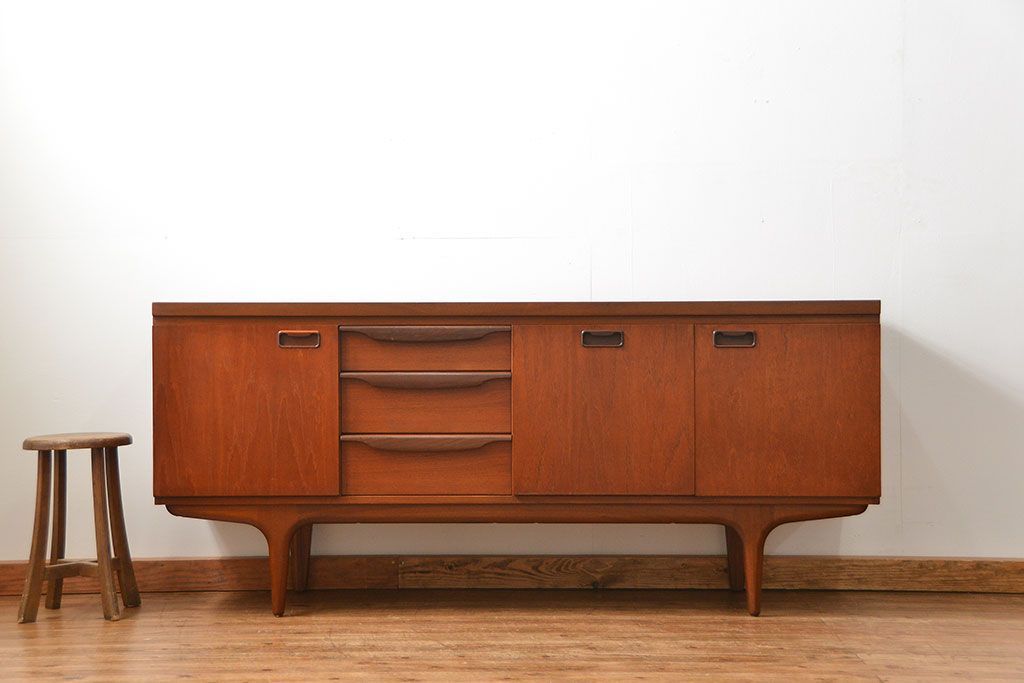 さい値下げアンティークボード 1930年代オーク材ミラーバックサイドボード（奥行き45cm