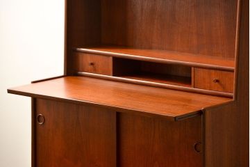 中古　北欧デザイン チーク材ブックシェルフ(オープンラック、本棚)