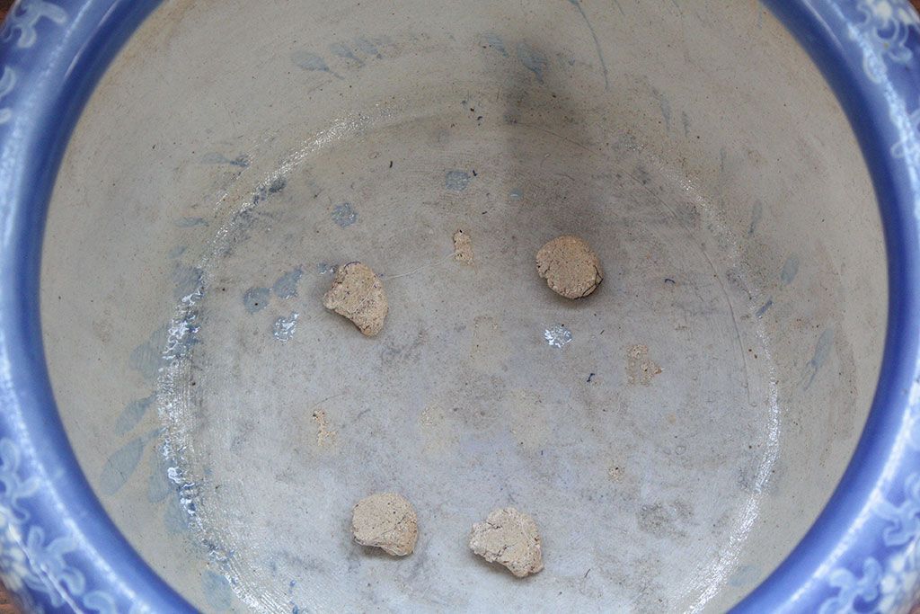 アンティーク雑貨　大正〜昭和初期!　図柄の美しい瀬戸火鉢