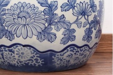 アンティーク雑貨　大正〜昭和初期!　図柄の美しい瀬戸火鉢