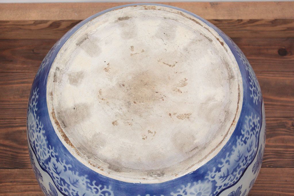 アンティーク雑貨　大正〜昭和初期!　図柄の美しい瀬戸火鉢