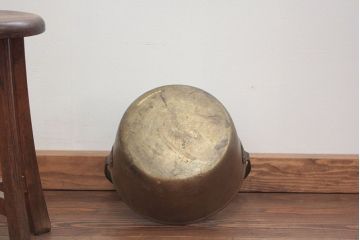 アンティーク雑貨　イギリスアンティーク 古い真鍮製 鍋(ブラスパン/バケツ)