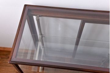 アンティーク家具　大正ロマン 高級品 古い桜材の上質なガラスケース(ショーケース)