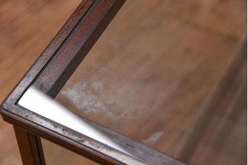 アンティーク家具　大正ロマン 高級品 古い桜材の上質なガラスケース(ショーケース)