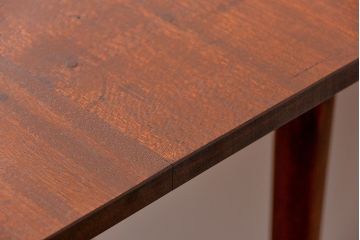 レトロ家具　昭和レトロ シンプルな丸脚ダイニングテーブル(作業台)