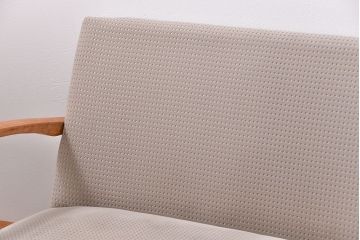 レトロ家具　昭和レトロ 座面張り替え済み　シンプルなアンティークソファ