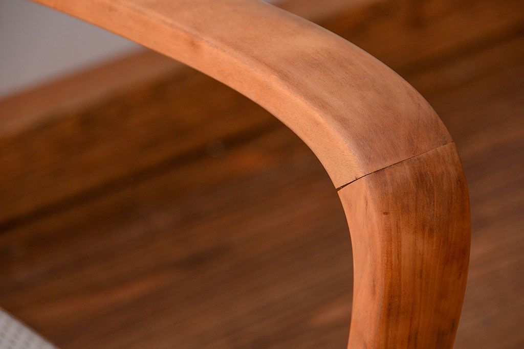 レトロ家具　昭和レトロ 座面張り替え済み　シンプルなアンティークソファ