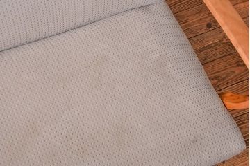 レトロ家具　昭和レトロ 座面張り替え済み　シンプルなアンティークソファ