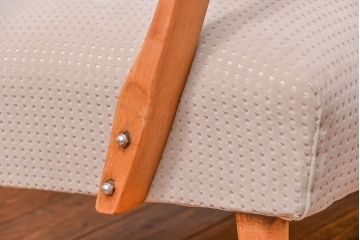 レトロ家具　昭和レトロ 座面張り替え済み　シンプルなアンティークソファ